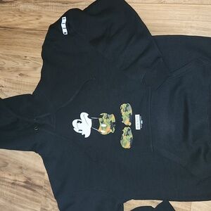 Black Mickey Pull Over Hoodie with  Camo Accents NWOT
